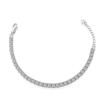 [Max Jewelry ]Sparkling Radiant Princess Cut Tennis Bracelet
