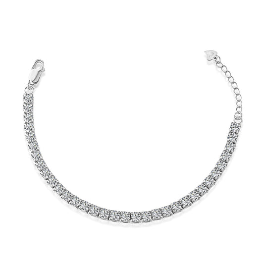 [Max Jewelry ]Sparkling Radiant Princess Cut Tennis Bracelet