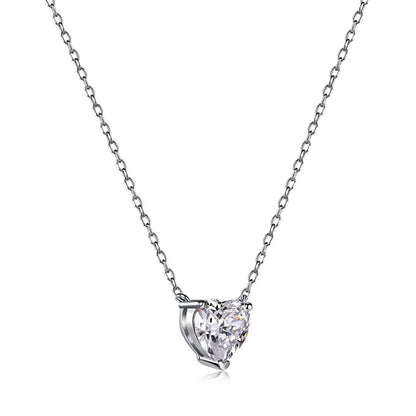 [Max Jewelry ]Heart Shape Main Stone Pendant Collarbone Necklace