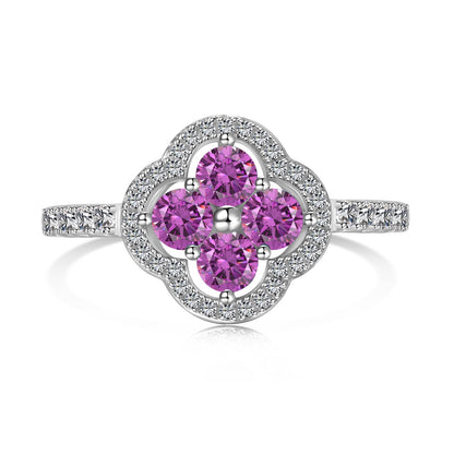[Max Jewelry ]Four Leaf Clover Flower Design Ring