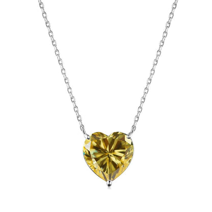 [Max Jewelry ]6.0 carat Radiant Heart Shape Necklace