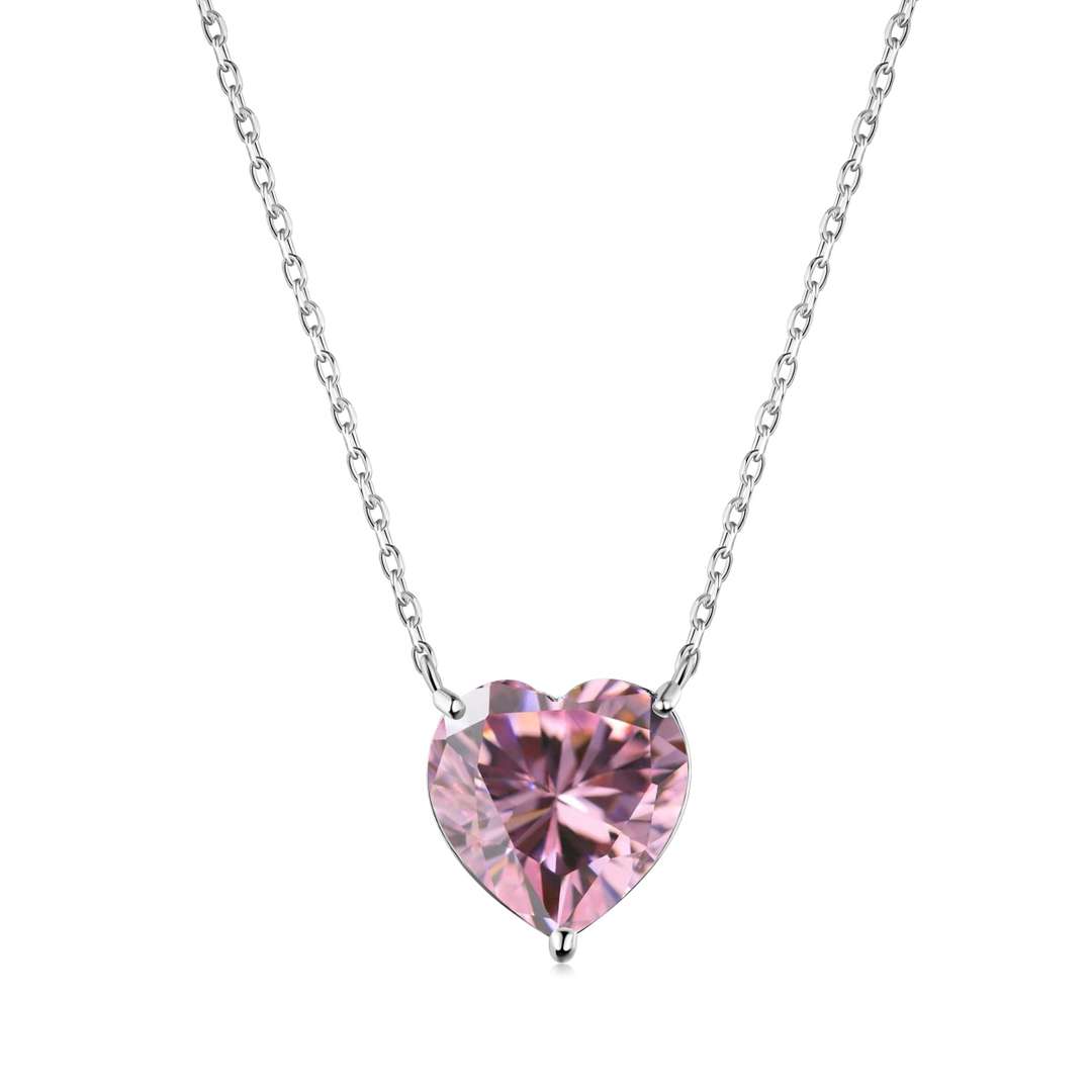 [Max Jewelry ]6.0 carat Radiant Heart Shape Necklace