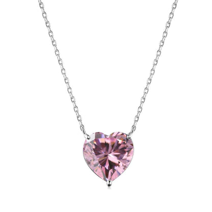 [Max Jewelry ]6.0 carat Radiant Heart Shape Necklace