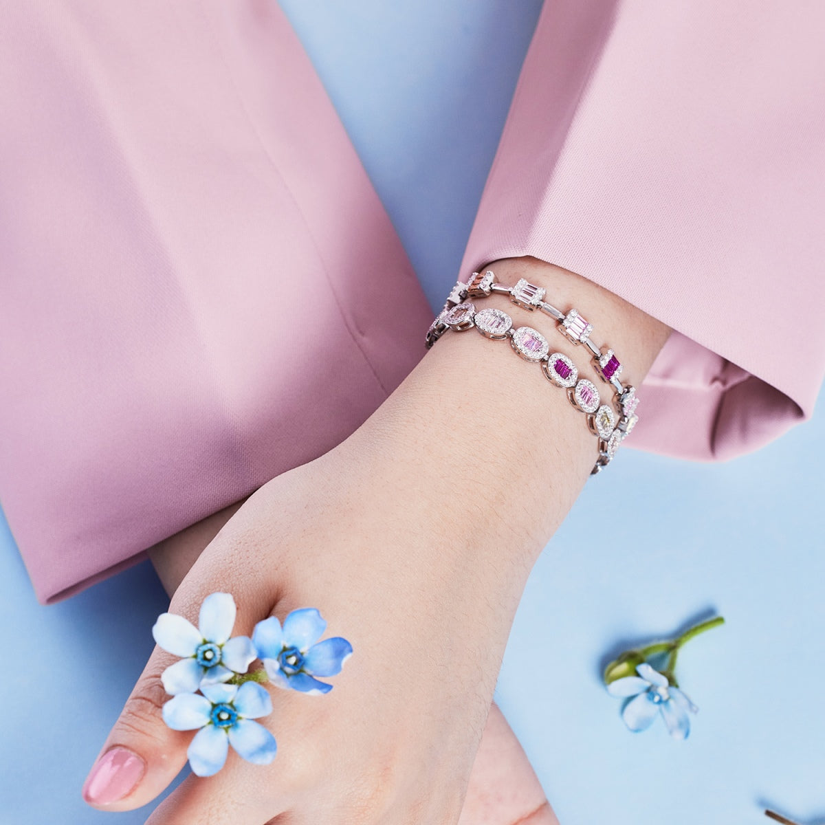 [Max Jewelry ]Exquisite Ornate Emerald Cut Daily Bracelet