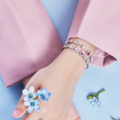 [Max Jewelry ]Exquisite Ornate Emerald Cut Daily Bracelet