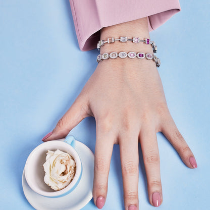 [Max Jewelry ]Exquisite Ornate Emerald Cut Daily Bracelet