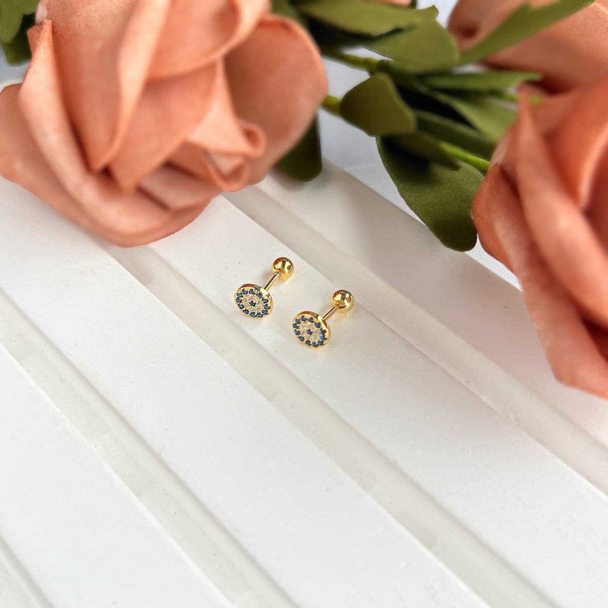 [Max Jewelry ]Devil's Eye Ear Bone Nail Earrings