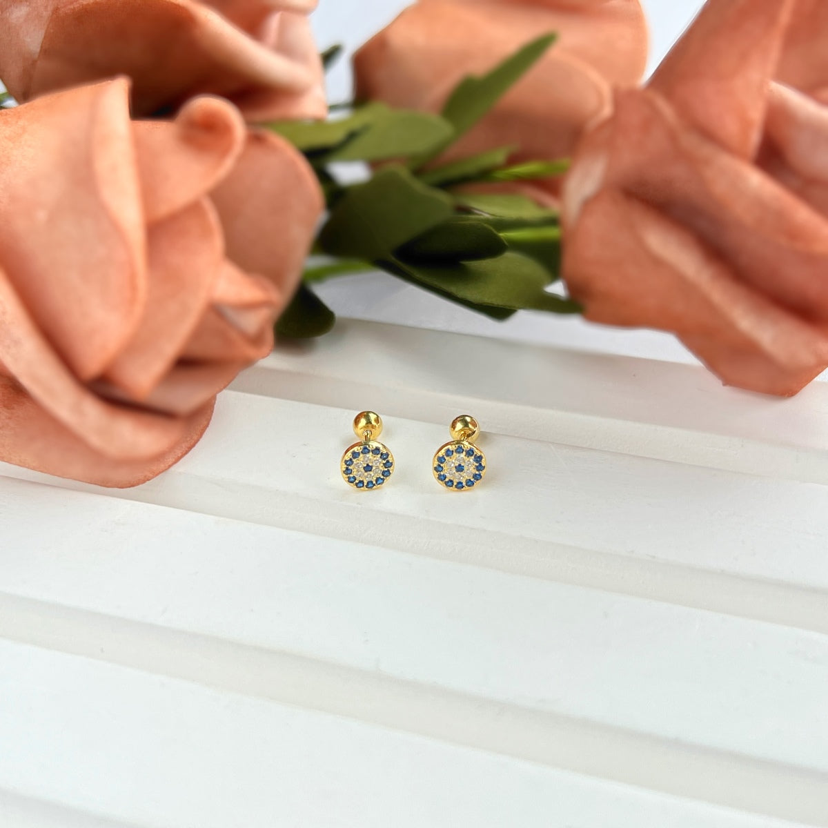 [Max Jewelry ]Devil's Eye Ear Bone Nail Earrings