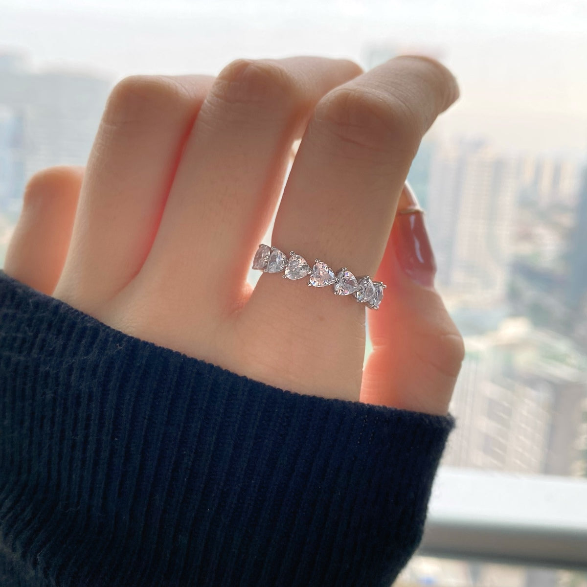 [Max Jewelry ]0.25 Carat Radiant Romance Heart Cut Lover Ring