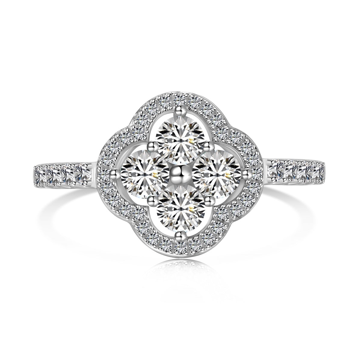 [Max Jewelry ]Four Leaf Clover Flower Design Ring
