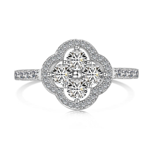 [Max Jewelry ]Four Leaf Clover Flower Design Ring