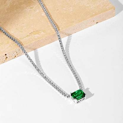 [Max Jewelry ]4.0 Carat Elegant Radiant Cut Necklace