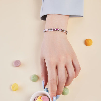 [Max Jewelry ]Dazzling Unique Multi Shape Daily Bracelet