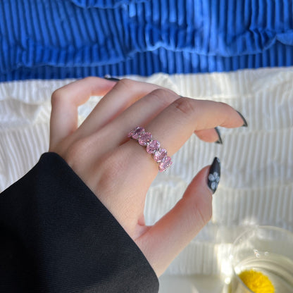 [Max Jewelry ]Dainty Elongated Cushion Cut Tennis Ring