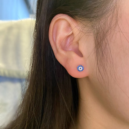 [Max Jewelry ]Devil's Eye Ear Bone Nail Earrings