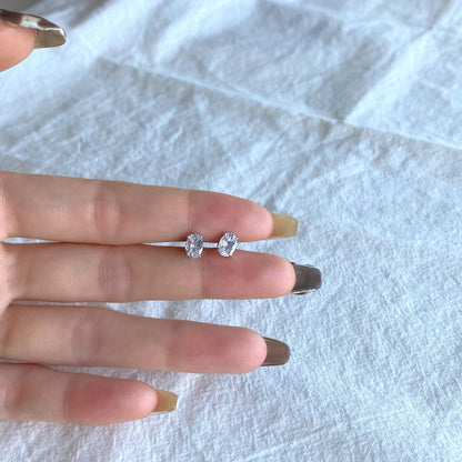 [Max Jewelry ]Oval Classic Dignified Elegant Earrings