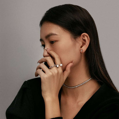 [Max Jewelry ]Elegant Tennis Chain Necklace