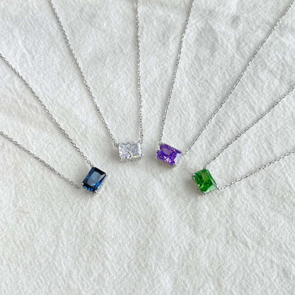 [Max Jewelry ]Luxurious Square Shape Colorful Necalack