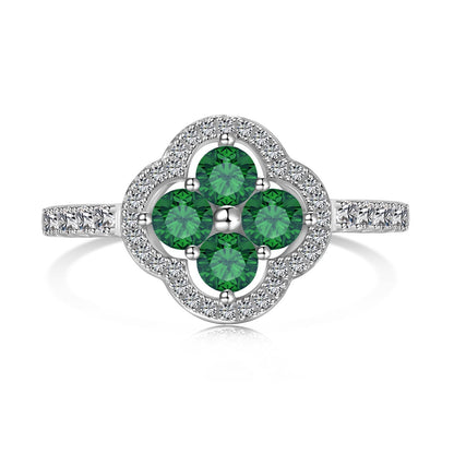 [Max Jewelry ]Four Leaf Clover Flower Design Ring