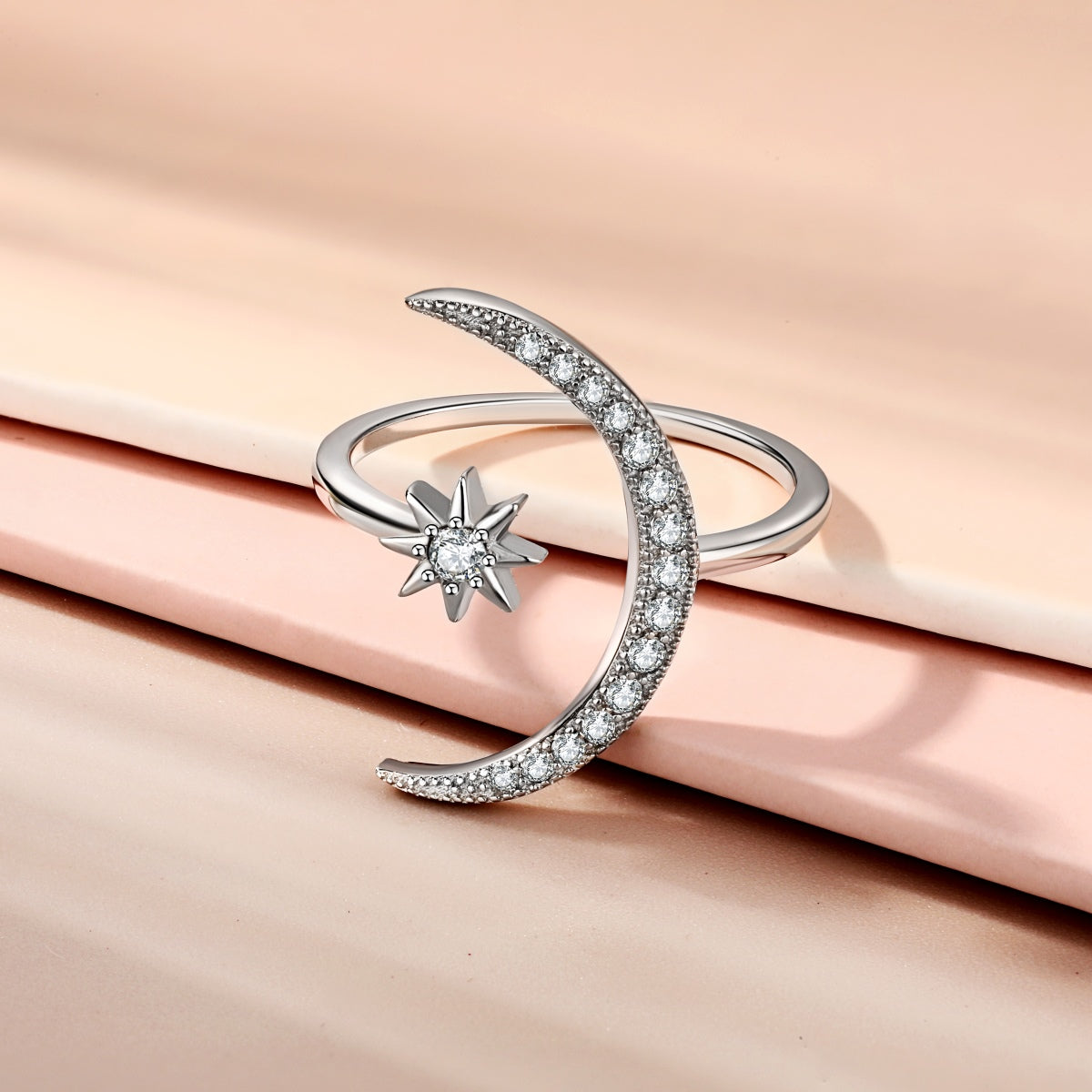 [Max Jewelry ]Eternity Moon & Star Ring