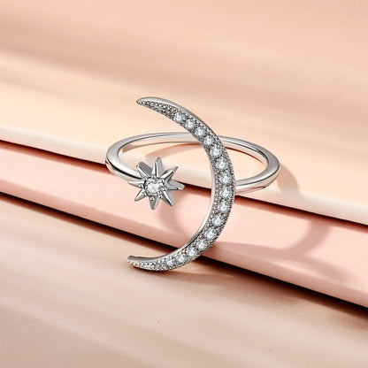 [Max Jewelry ]Eternity Moon & Star Ring