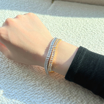[Max Jewelry ]Exquisite Emerald Cut Daily Bracelet