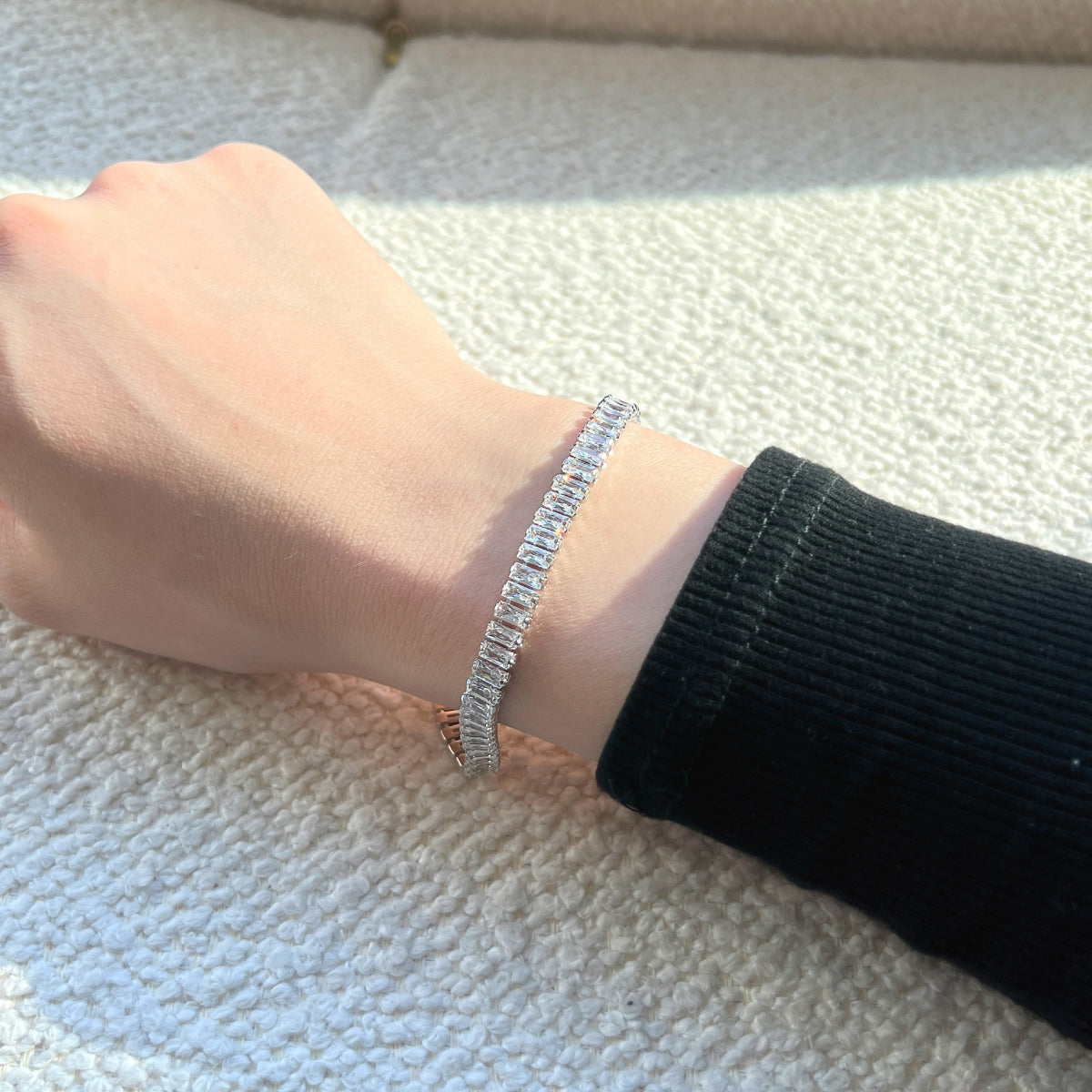 [Max Jewelry ]Exquisite Emerald Cut Daily Bracelet