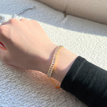 [Max Jewelry ]Exquisite Emerald Cut Daily Bracelet