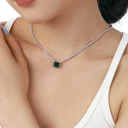 [Max Jewelry ]4.0 Carat Elegant Radiant Cut Necklace