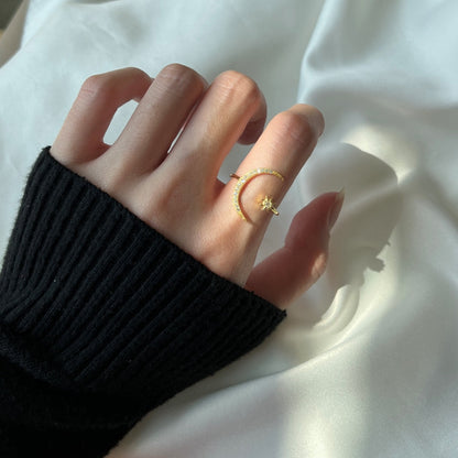[Max Jewelry ]Eternity Moon & Star Ring