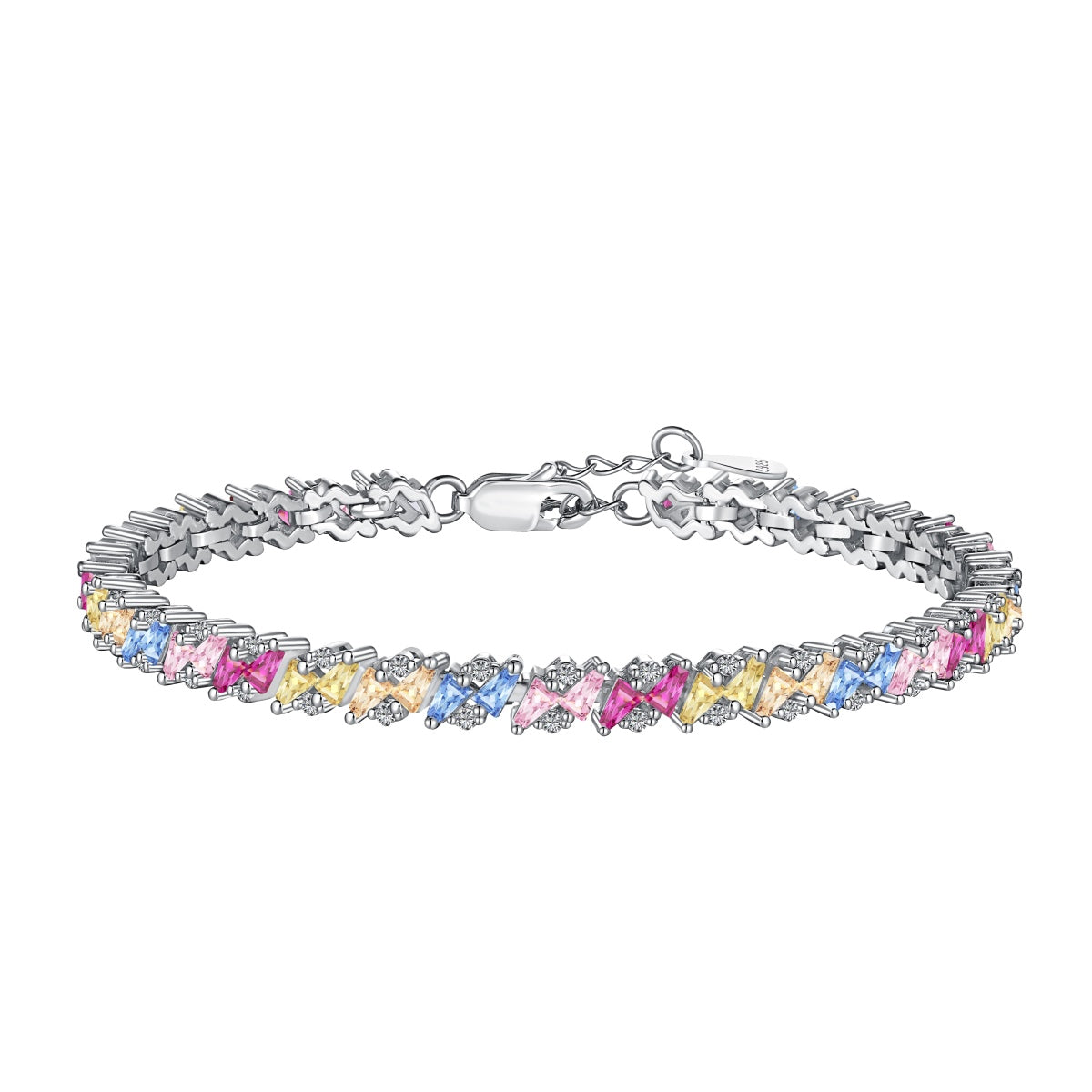 [Max Jewelry ]Ornate Sparkling Multi Cut Party Bracelet
