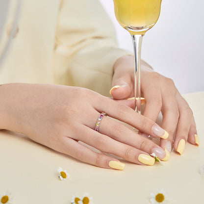 [Max Jewelry ]Dazzling Lustrous Round Cut Tennis Ring