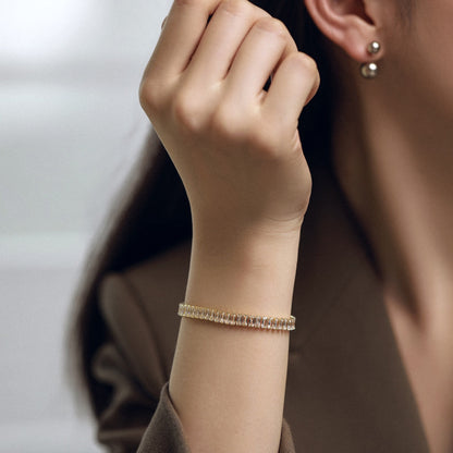 [Max Jewelry ]Exquisite Emerald Cut Daily Bracelet