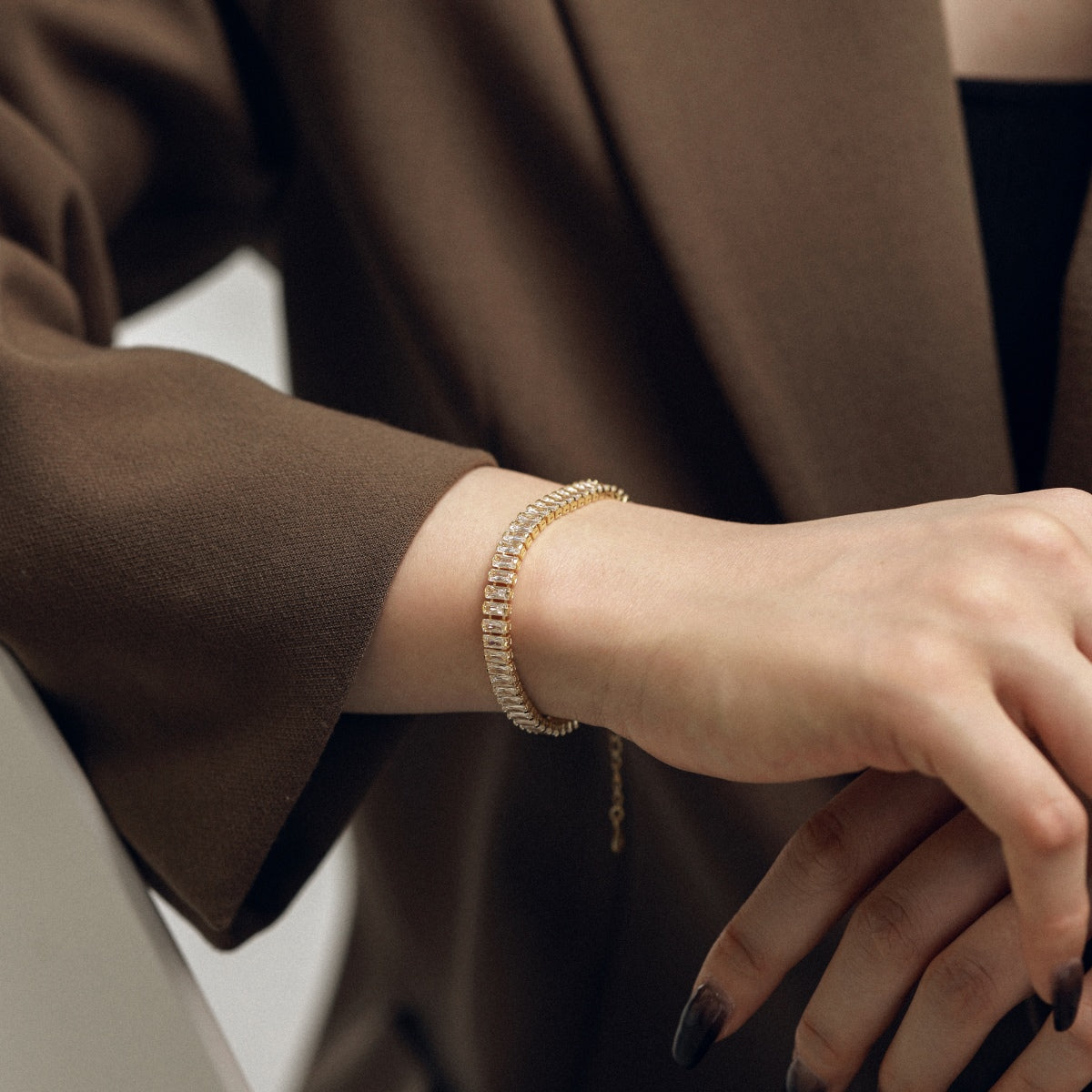 [Max Jewelry ]Exquisite Emerald Cut Daily Bracelet