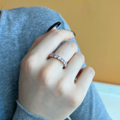 [Max Jewelry ]Eternity Round Cut Tennis Ring
