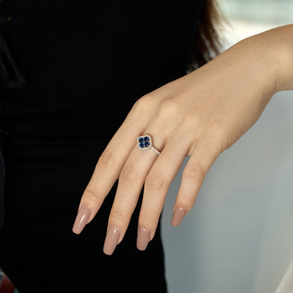 [Max Jewelry ]Four Leaf Clover Flower Design Ring