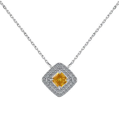 [Max Jewelry ]Sparkling Asscher Cut Necklace