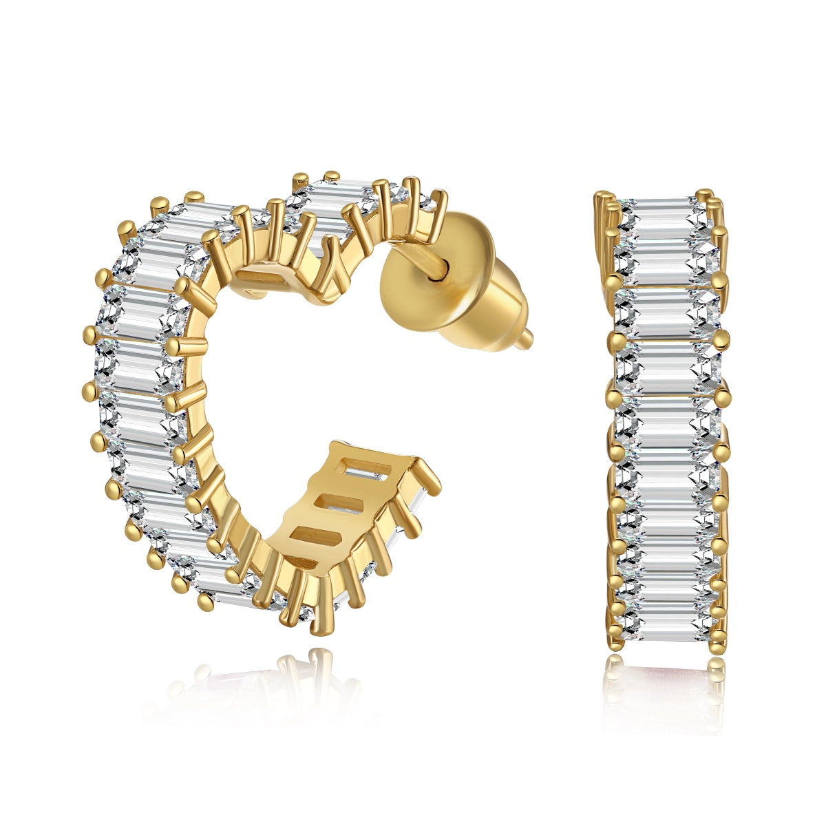 [Max Jewelry ]Radiant Heart Cutout Earrings