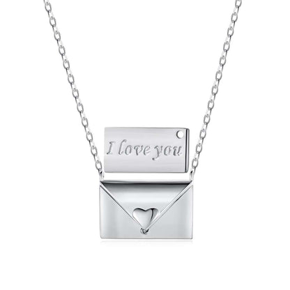 [Max Jewelry ]Envelope Heart Shape Mother's Day Necklace