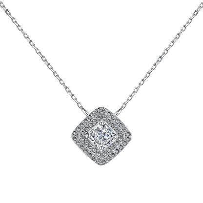 [Max Jewelry ]Sparkling Asscher Cut Necklace