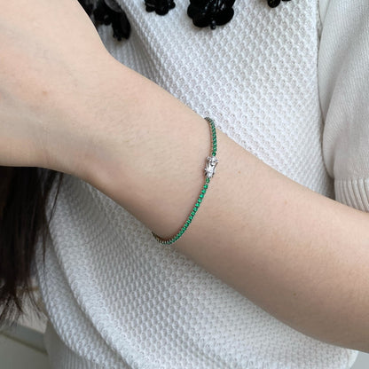 [Max Jewelry ]Dazzling Colorful Round Cut Daily Bracelet