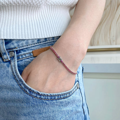 [Max Jewelry ]Dazzling Colorful Round Cut Daily Bracelet