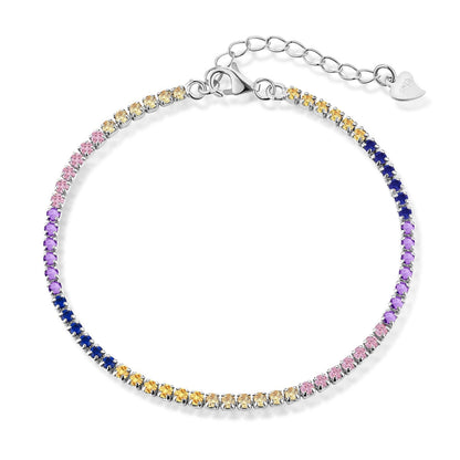 [Max Jewelry ]Radiant Shinning Princess Cut Tennis Bracelet