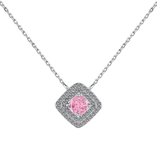 [Max Jewelry ]Sparkling Asscher Cut Necklace