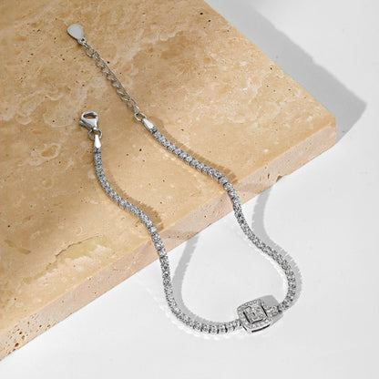 [Max Jewelry ]Luxurious Dazzling Square Shape Banquet Bracelet