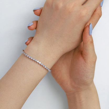 [Max Jewelry ]Ornate  Sparkling Round Cut Daily Bracelet