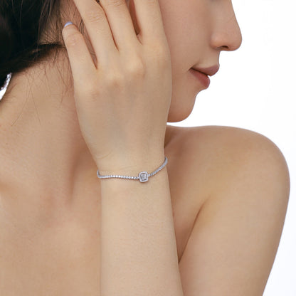 [Max Jewelry ]Luxurious Dazzling Square Shape Banquet Bracelet