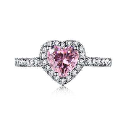 [Max Jewelry ]Eternity Splashy Romantic Heart Shape Lover Ring