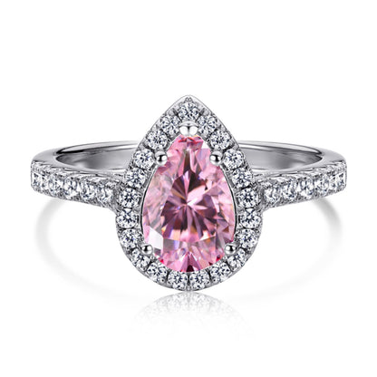 [Max Jewelry ]1.0 Carat Luxurious Resplendent Water Drop Shape Wedding Ring