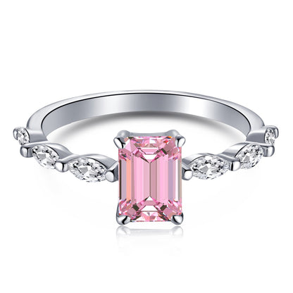 [Max Jewelry ]1.0 Carat Dainty Resplendent Radiant Cut Daily Ring